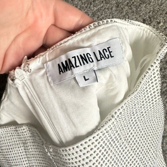 Amazing Lace Sequin High Waisted Shorts - Picture 4 of 6